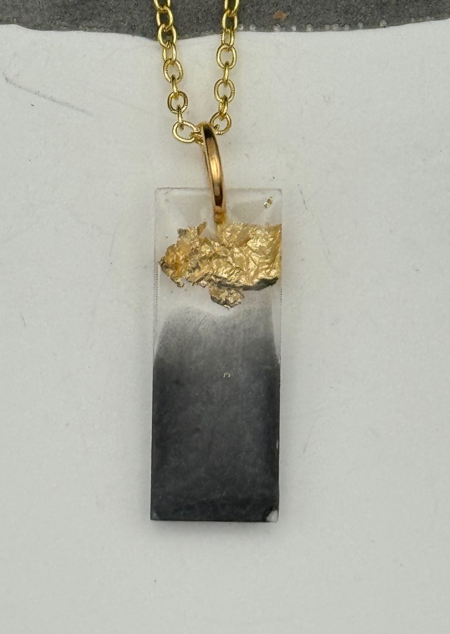 Black and Gold Bar Pendant