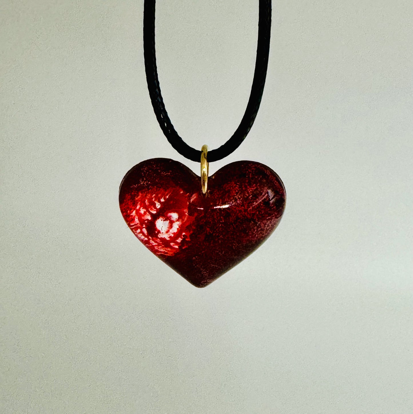 Crimson Radiance Heart Pendant