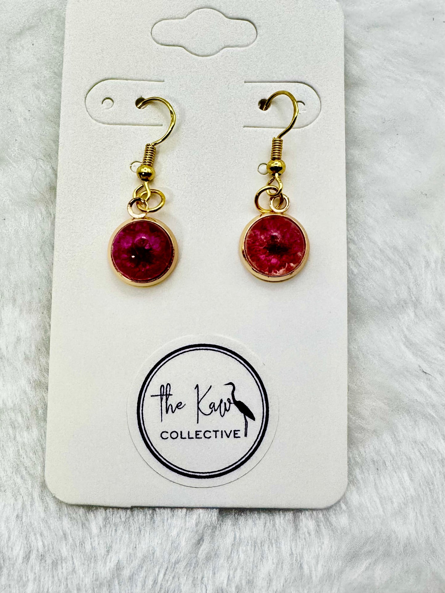 Mini Pink Daisy Earrings