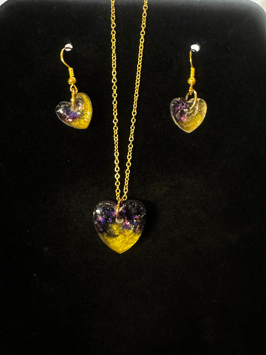 My Glam Hearts Necklace and Earring Set