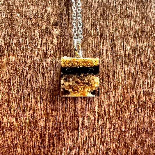 Missouri River Keepsake Square Pendant