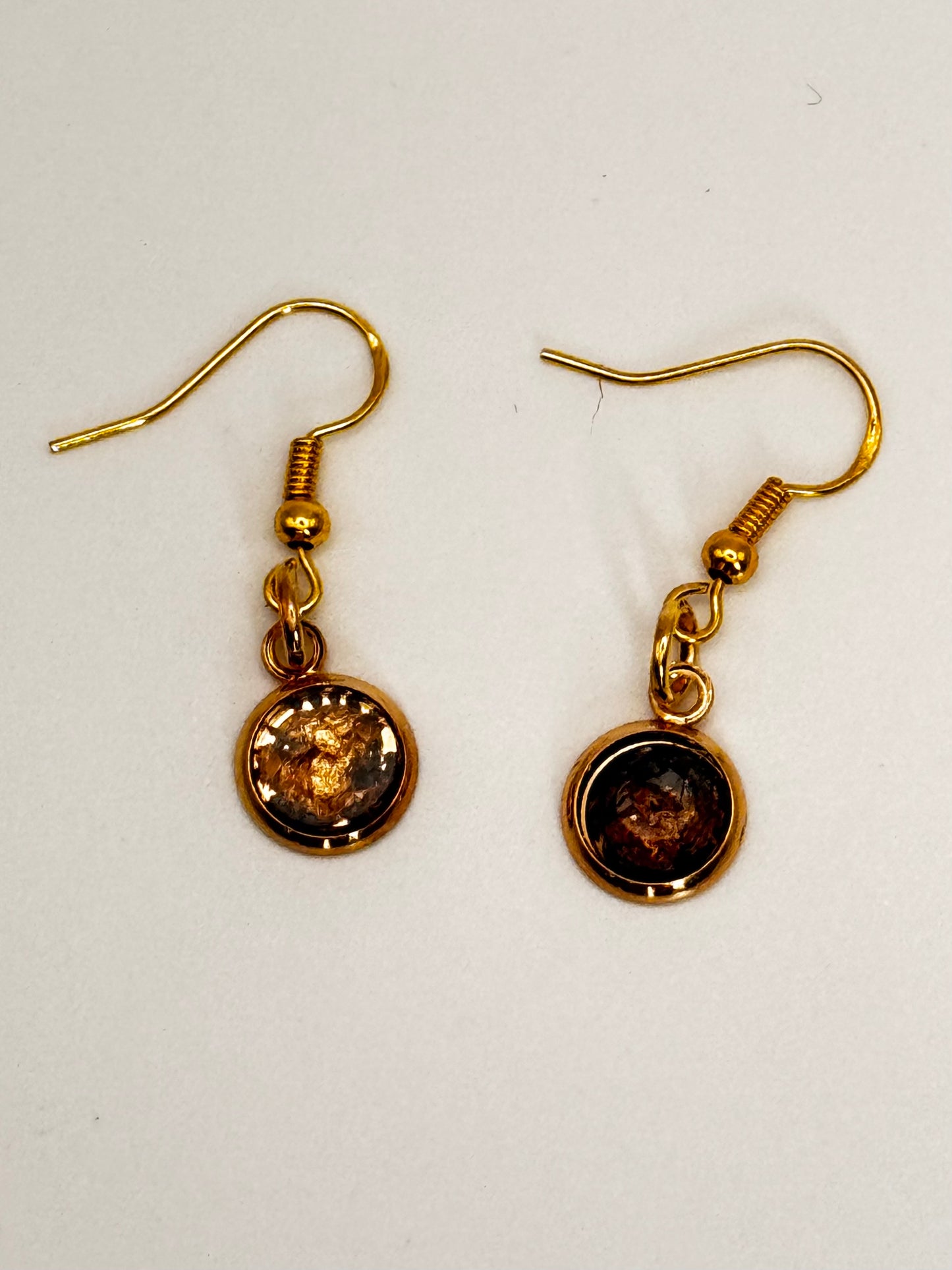 Black and Gold Dangle Earrings