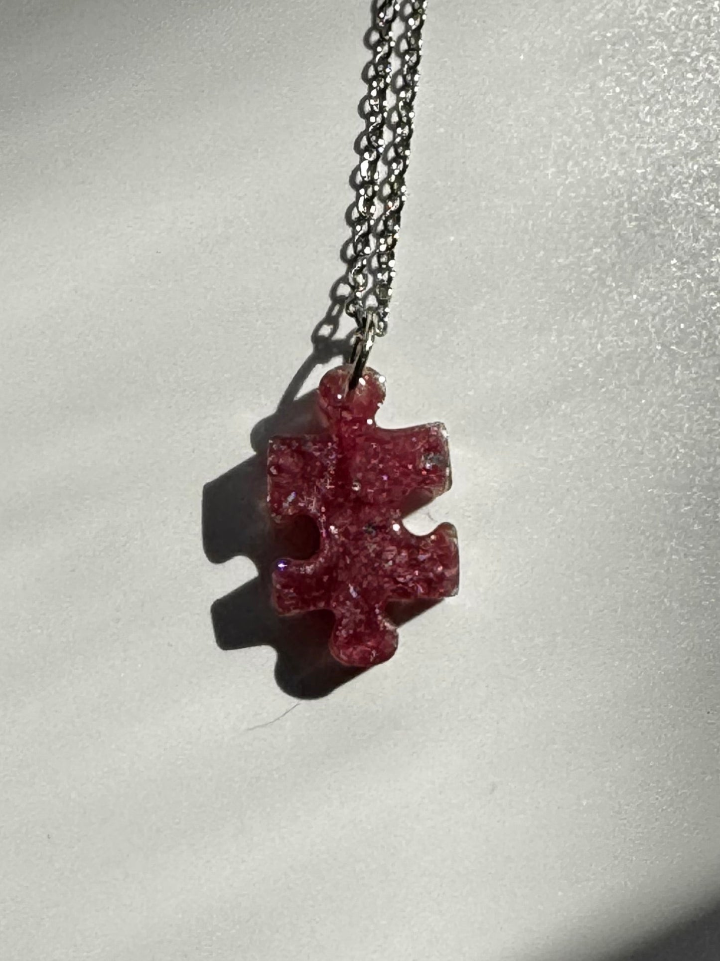 Pink Puzzle Pendant