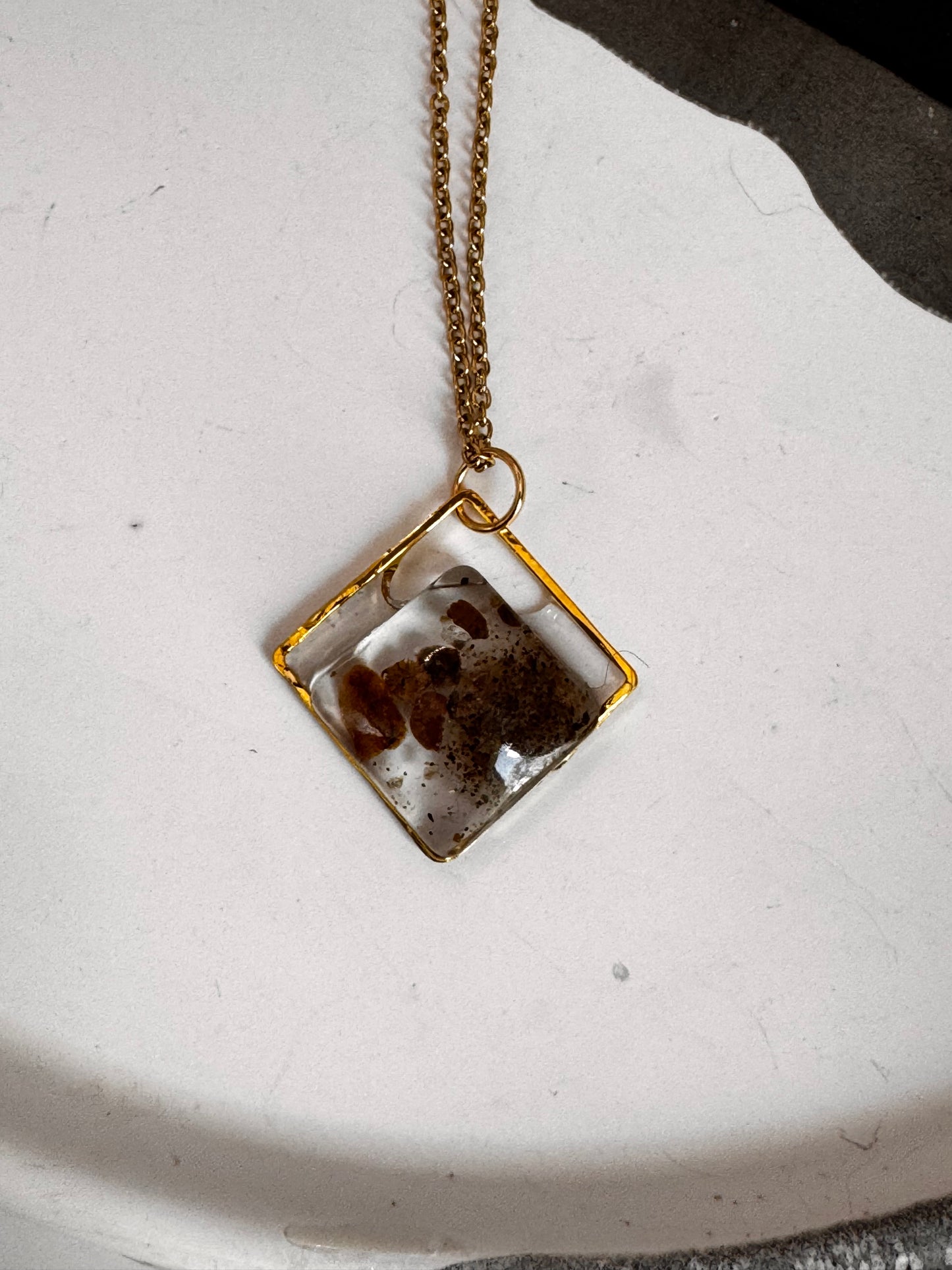 Missouri River Gold Diamond Pendant