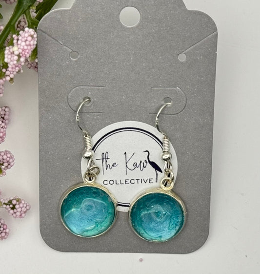Aqua dangle earrings