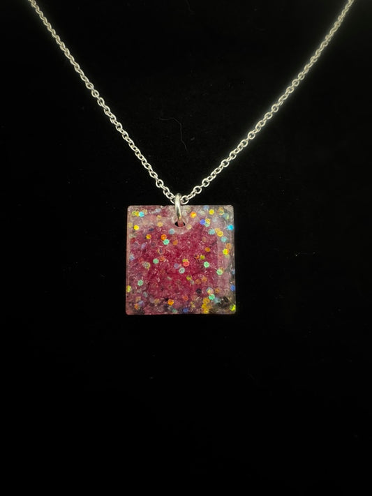 Pretty in Pink Glitter Square II