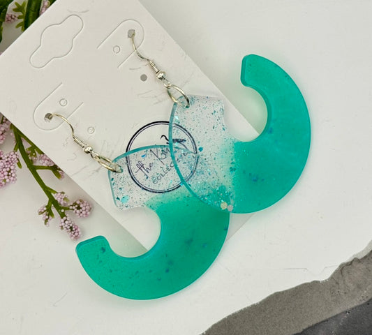 Seafoam mist dangle earrings