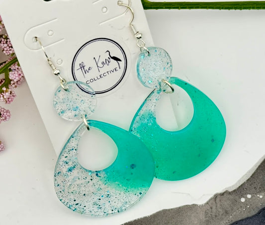 Seafoam mist dangle earrings