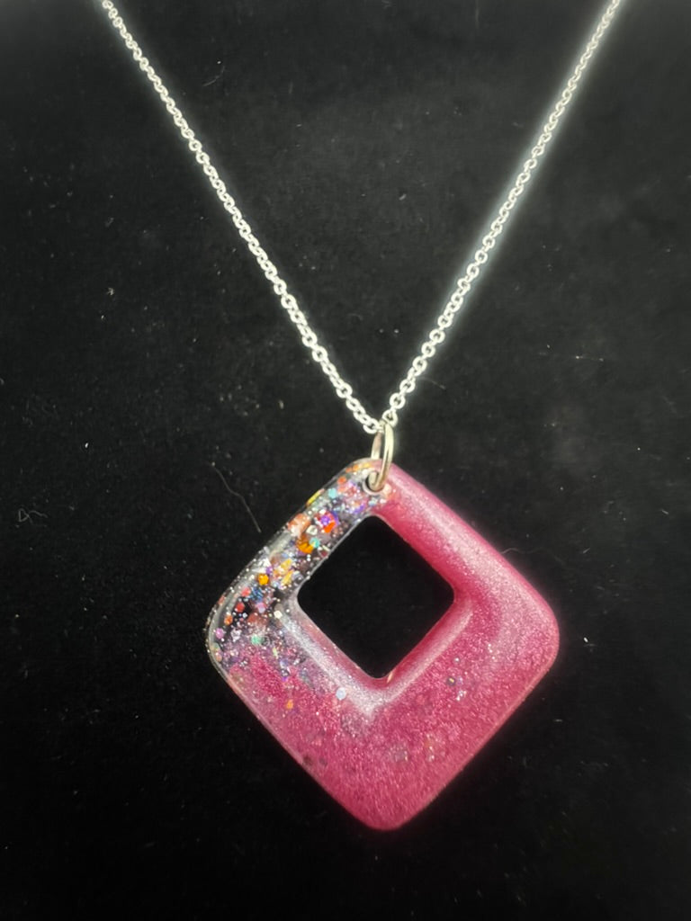 Pretty in Pink Square Swirl II