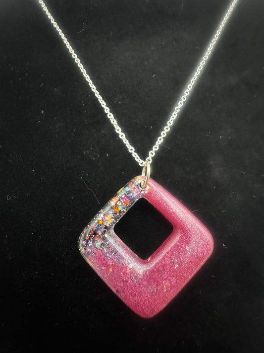 Pretty in Pink Square Swirl II