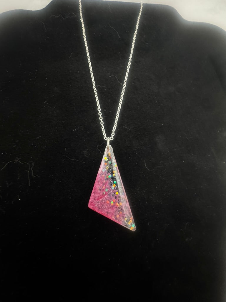 Pretty in Pink Glitter Triangle