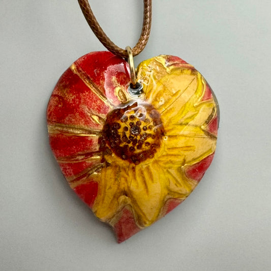 Sunflower Heart Pendant