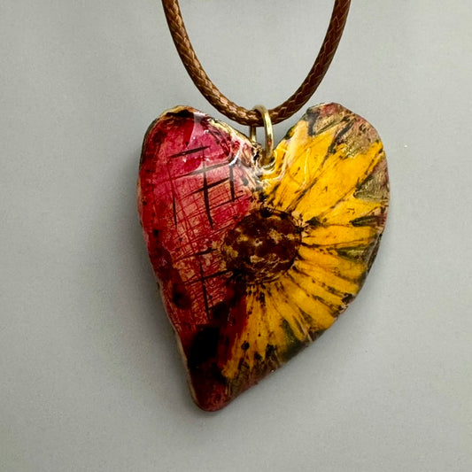 Gilded Harvest Heart Pendant