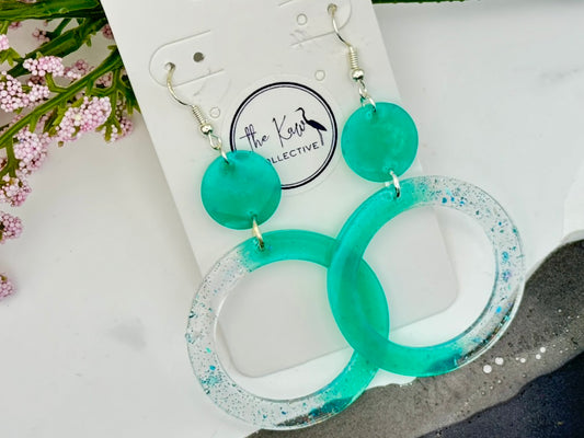 Seafoam mist dangle earrings
