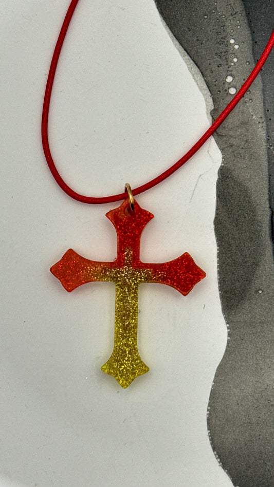 Faithful Fan Cross Pendant 2