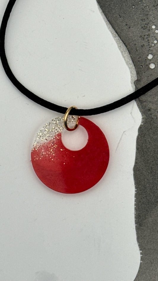 Sparkle in the Glory Red and Gold Pendant 2