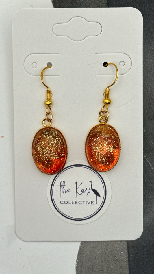 Go for the Red and Gold Earrings