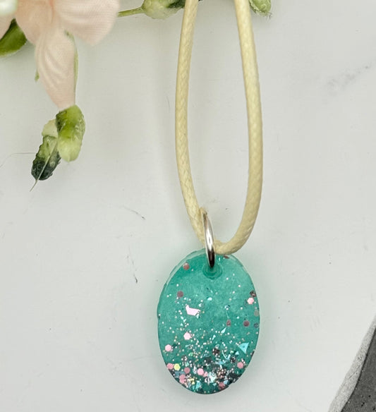 Teal Glitter Drop