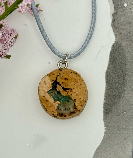 A River Runs Through It cork pendant