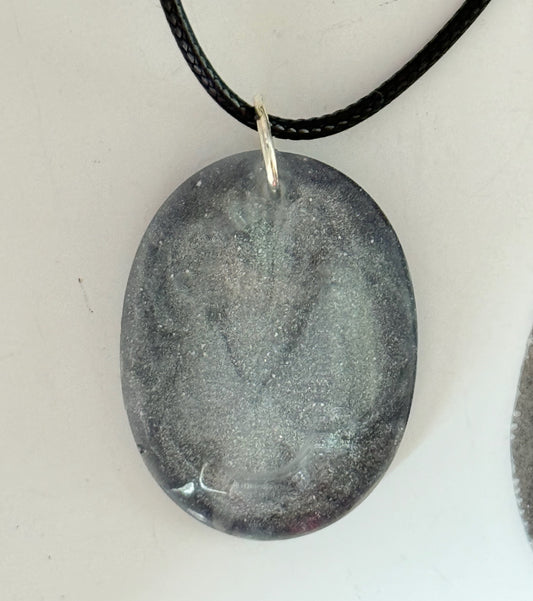 Silver Frosted Oval