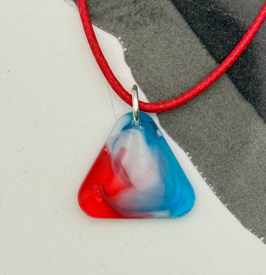 Patriotic Triangle Pendant