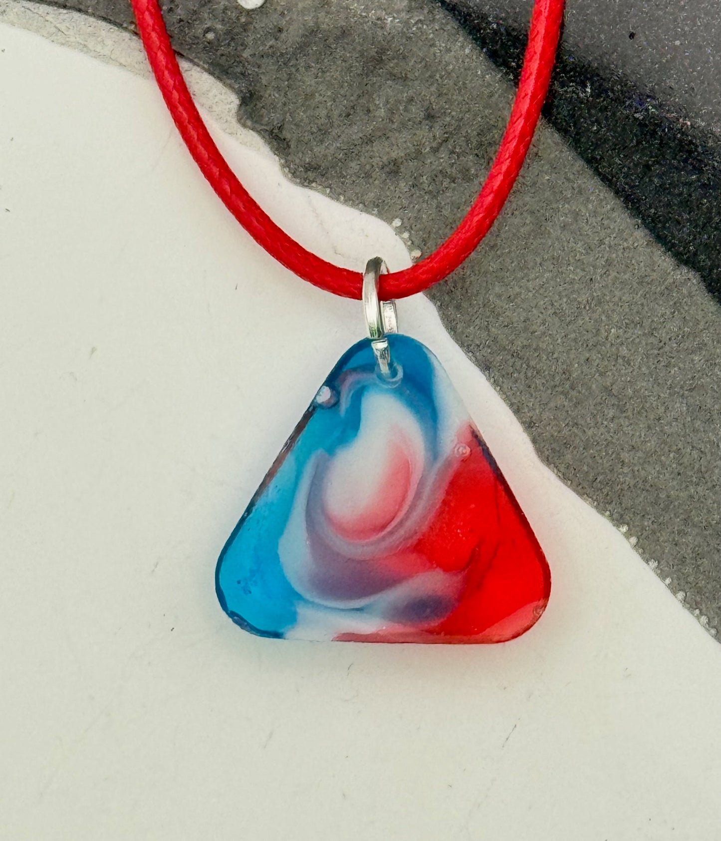 Patriotic Triangle Pendant