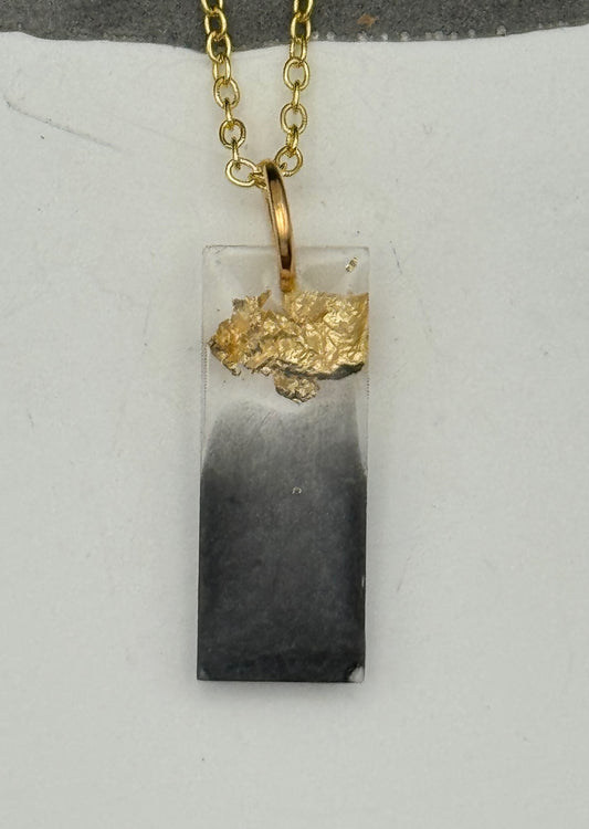Black and Gold Bar Pendant