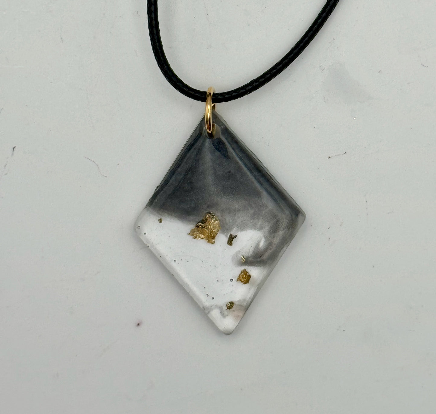 Diamond black and gold elegance pendant