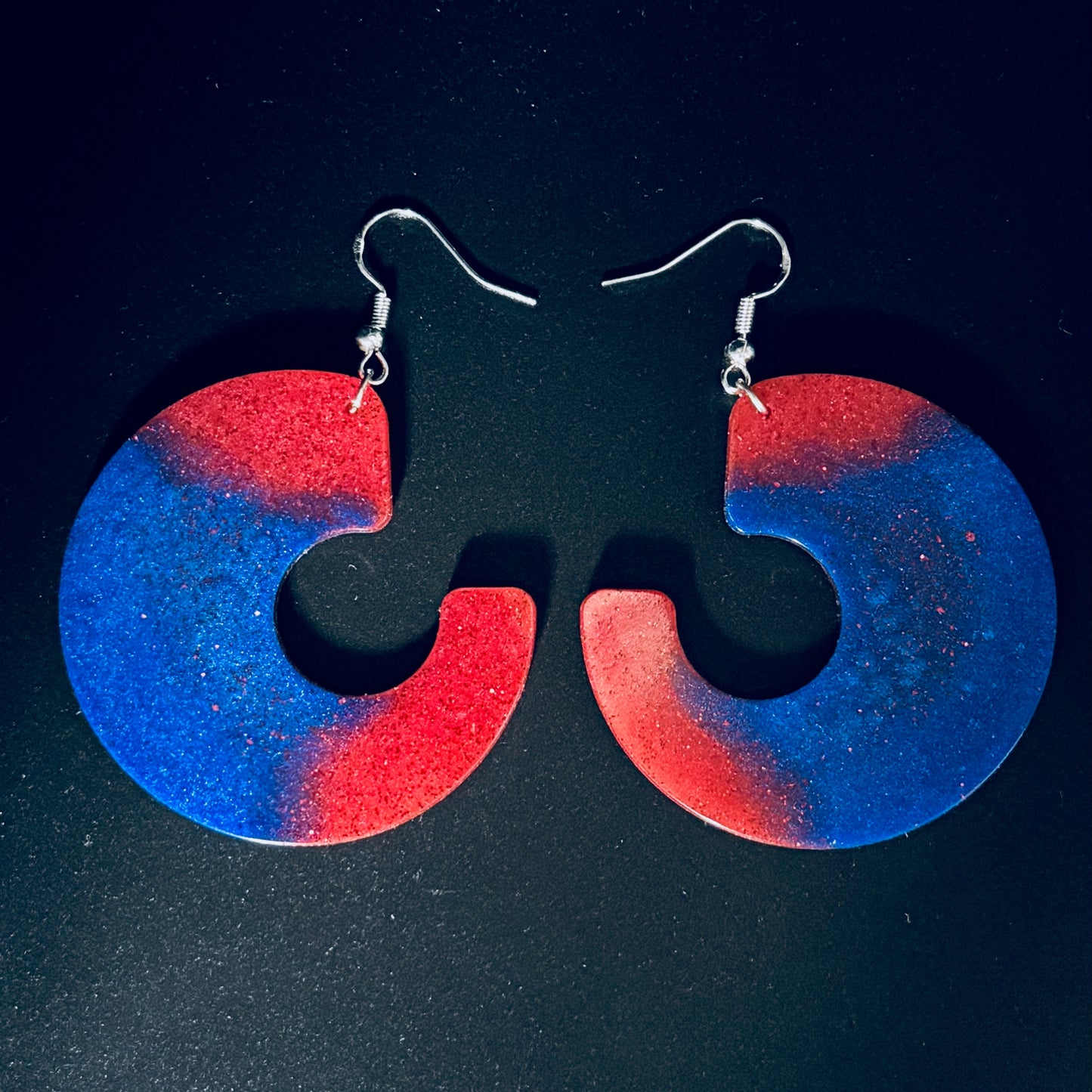 Team Spirit Crescent Earrings