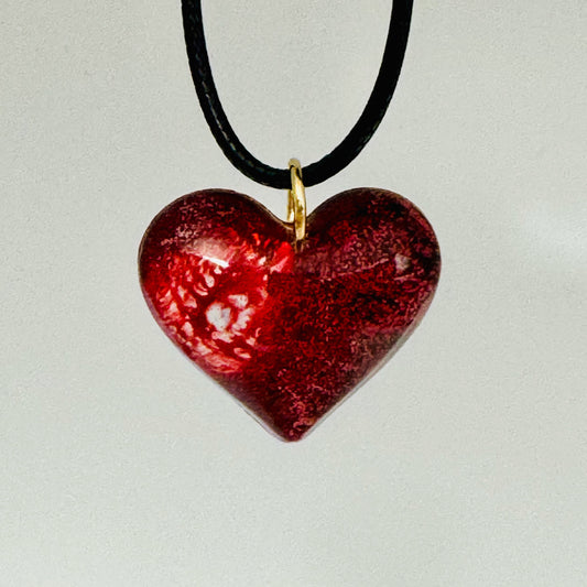 Crimson Radiance Heart Pendant