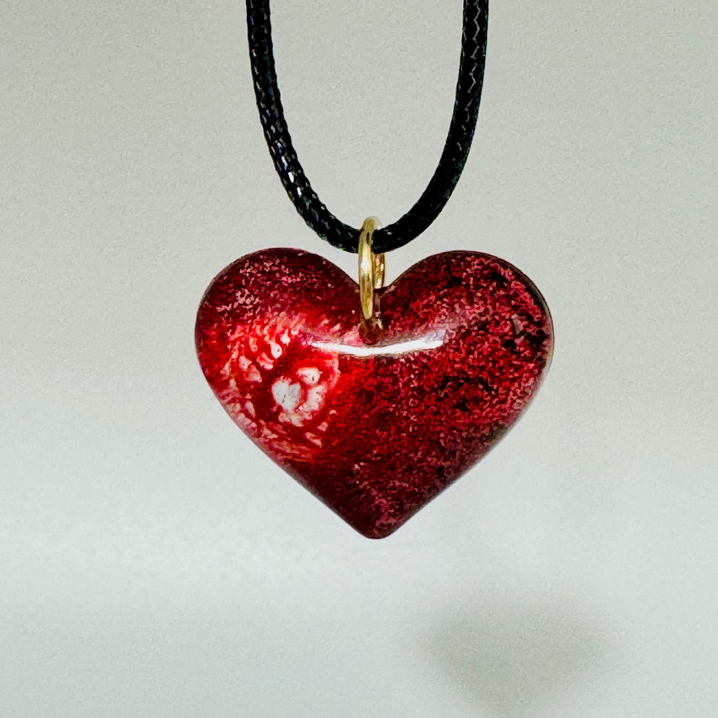 Crimson Radiance Heart Pendant