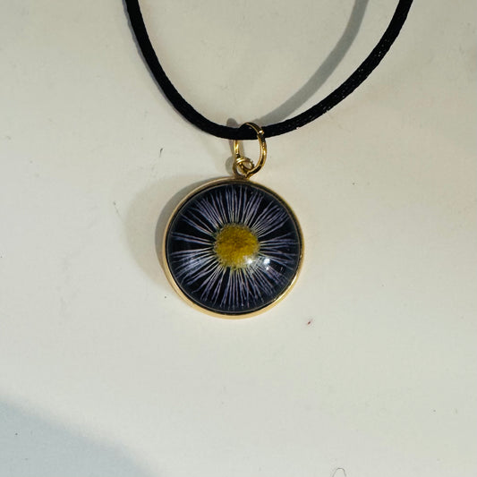 Purple flower pendant