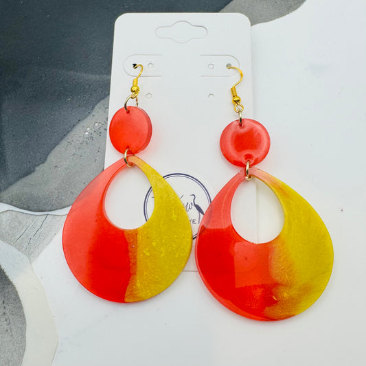 Fire & Gold Spirit Hoops