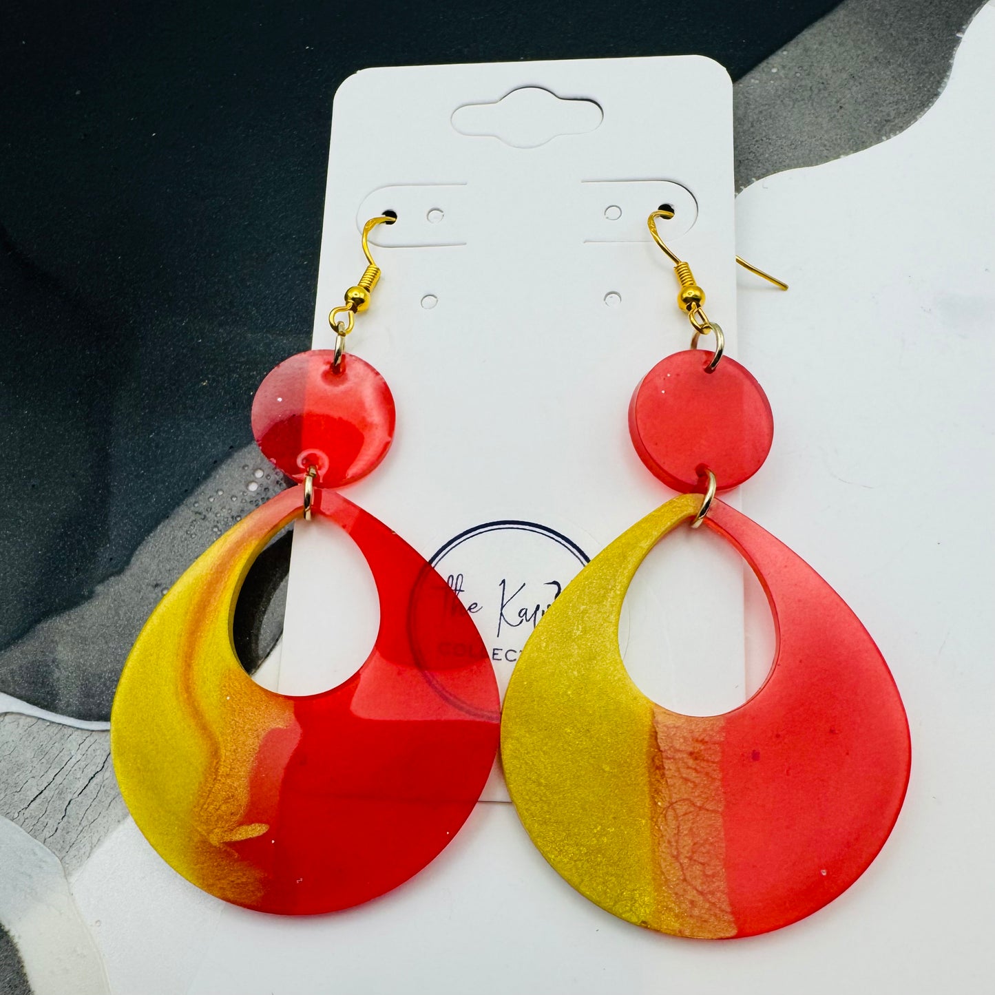 Fire & Gold Spirit Hoops