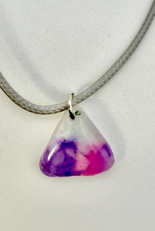 Cotton Candy Triangle Pendant