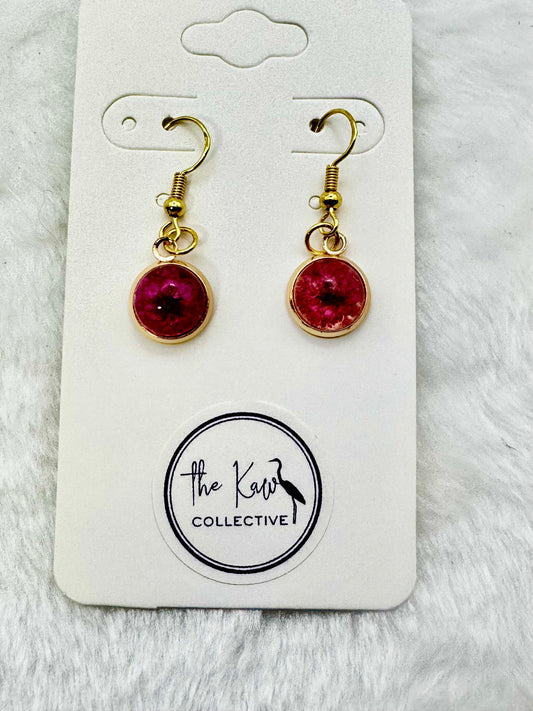 Mini Pink Daisy Earrings
