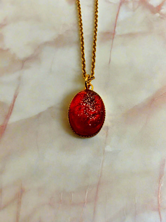 Go Red and Gold Pendant