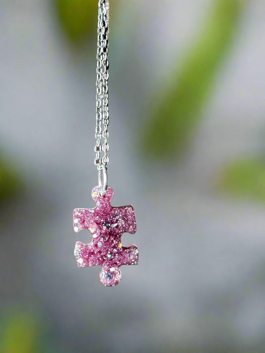 Pink Puzzle Pendant