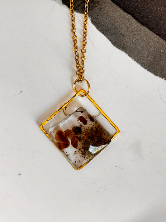 Missouri River Gold Diamond Pendant