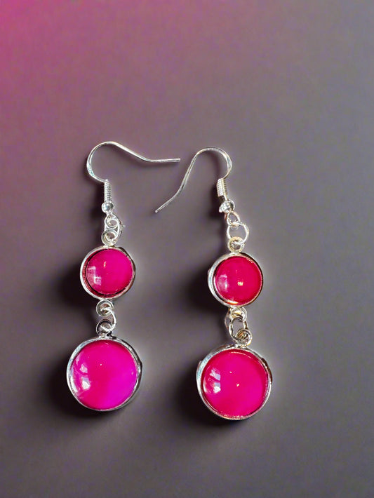 Hot Pink Party Dangles
